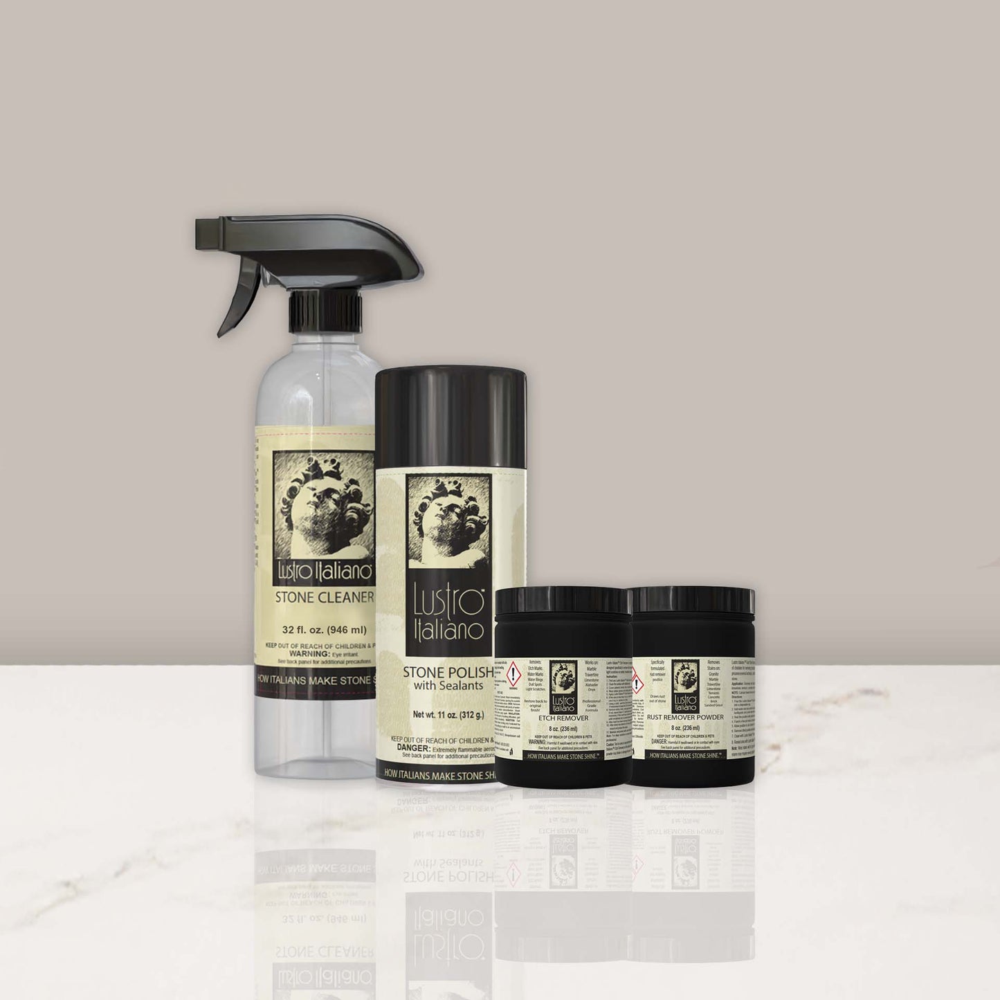 Marble Rust & Etch Remover Maintenance Kit - Lustro Italiano