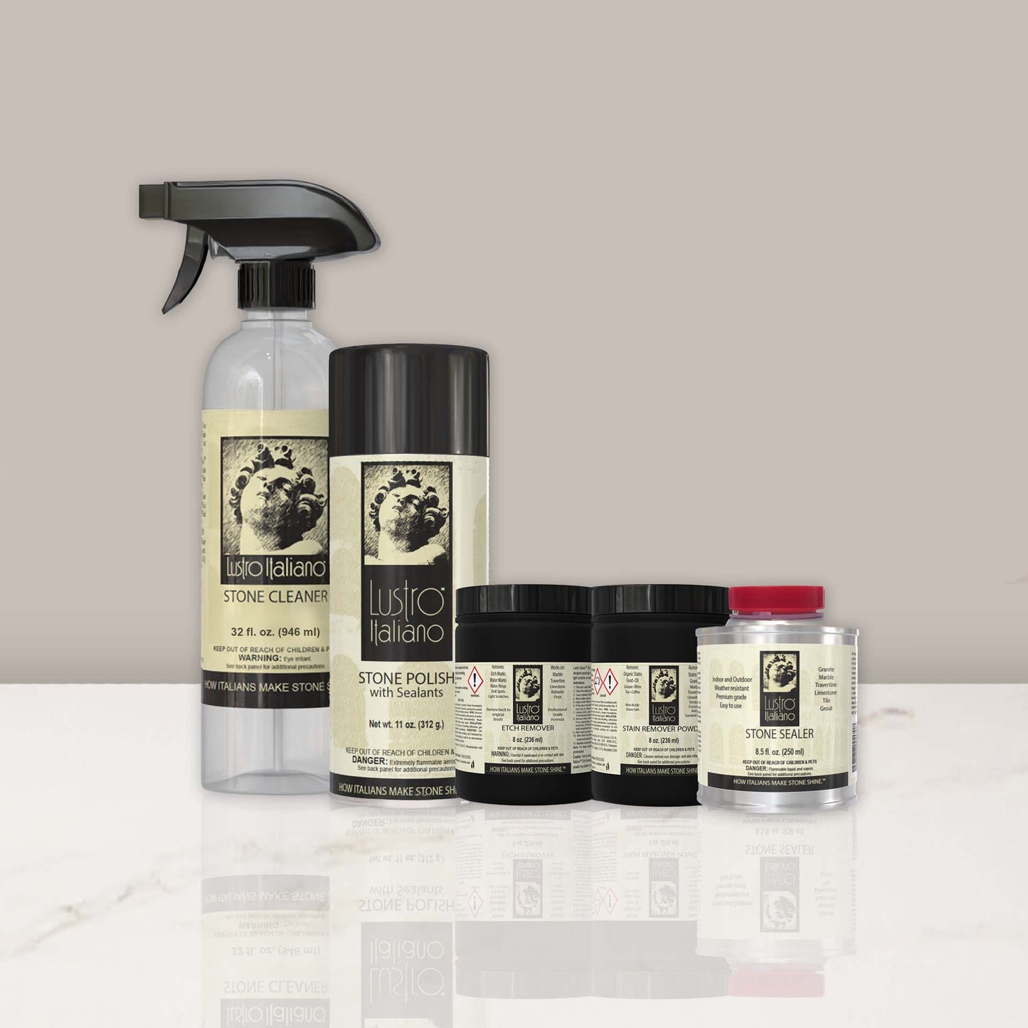 Marble Stain & Etch Remover Restoration Kit - Lustro Italiano
