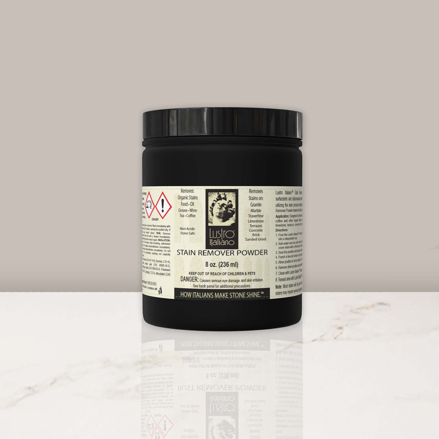 Stain Remover Poultice Powder (8oz) - Lustro Italiano