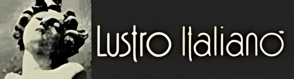 Logo of 'Lustro Italiano' with a classical sculpture in the background.