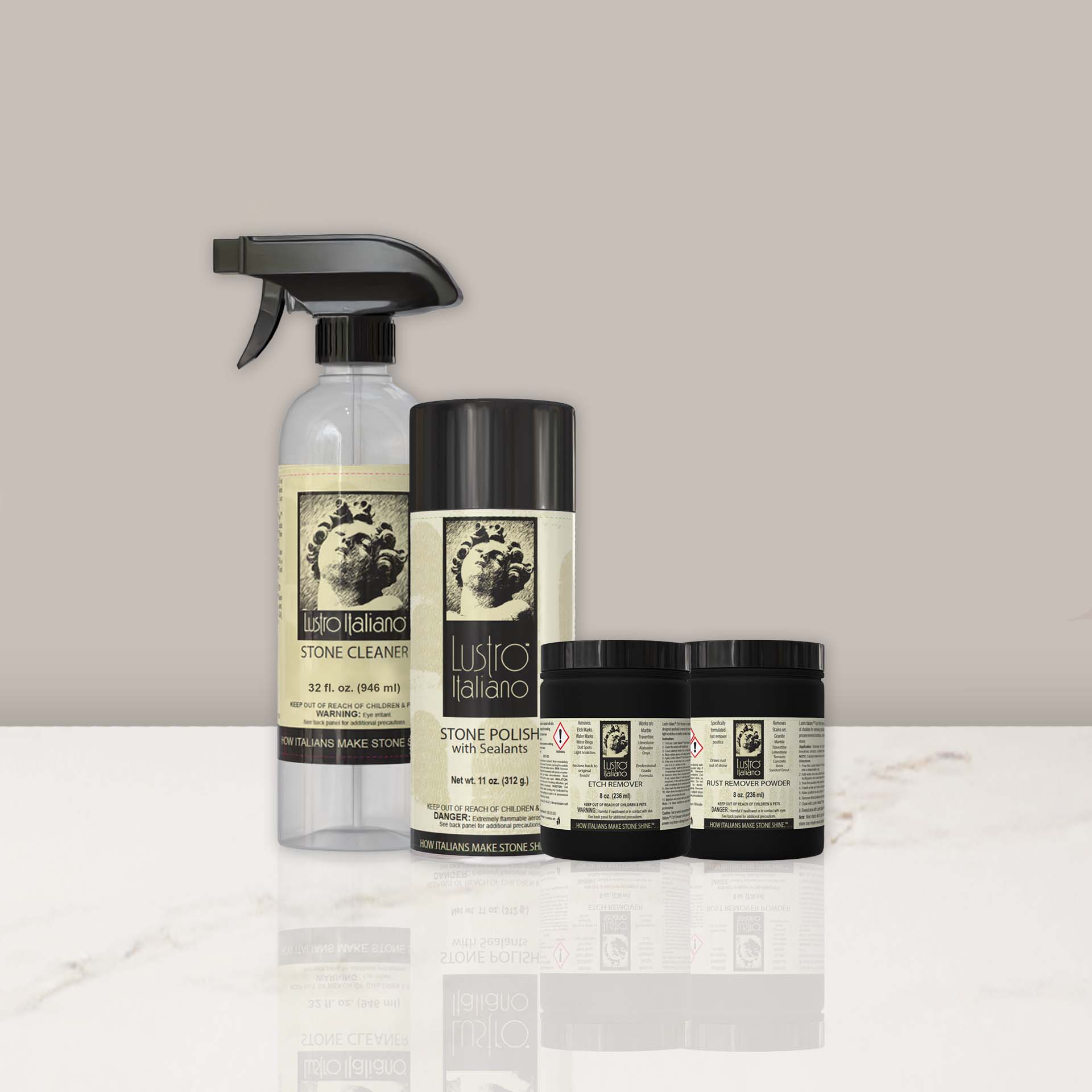 Marble Rust & Etch Remover Maintenance Kit - Lustro Italiano