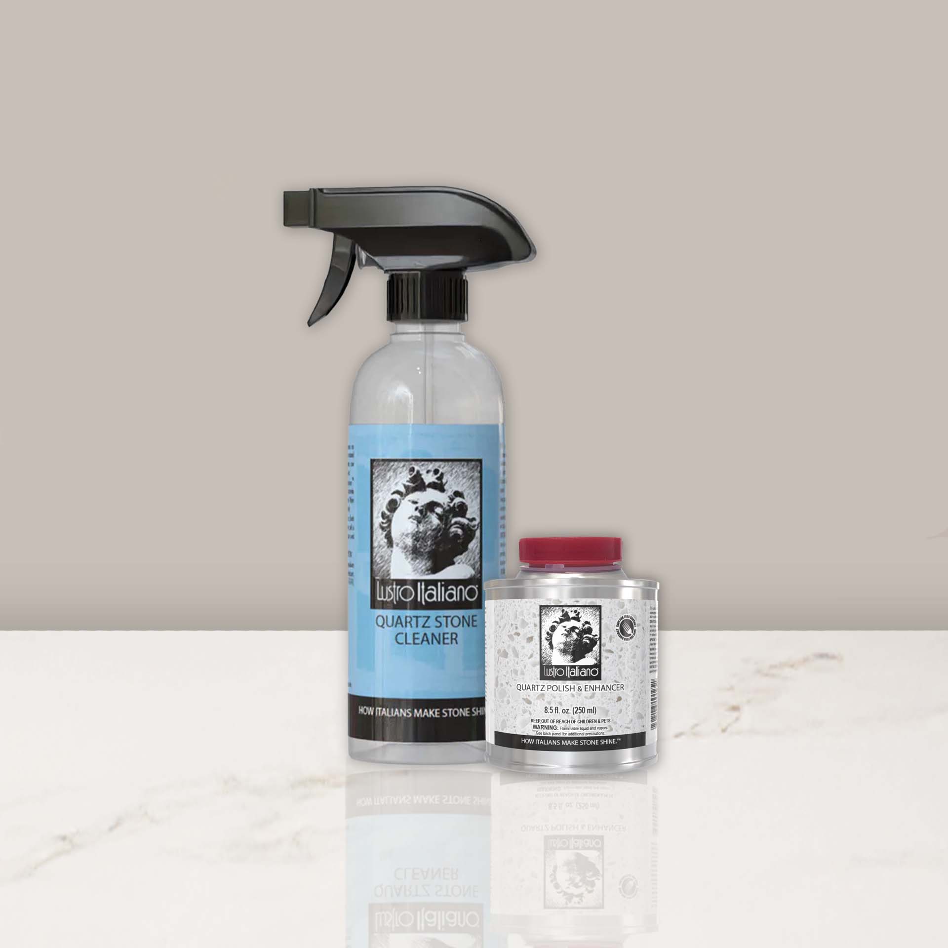 Quartz Stone Cleaner & Polish Enhancer Kit - Lustro Italiano